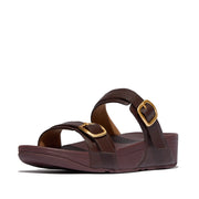 LULU Adjustable Leather Slides