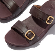 LULU Adjustable Leather Slides
