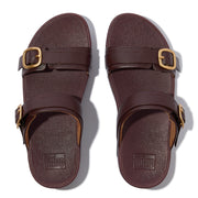LULU Adjustable Leather Slides
