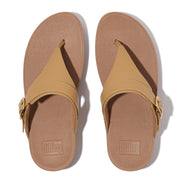 LULU Adjustable Leather Toe-Post Sandals