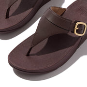 LULU Adjustable Leather Toe-Post Sandals
