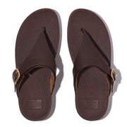 LULU Adjustable Leather Toe-Post Sandals
