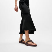 LULU Adjustable Leather Toe-Post Sandals