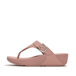 LULU Adjustable Leather Toe-Post Sandals