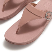 LULU Adjustable Leather Toe-Post Sandals