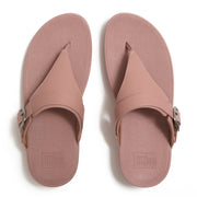 LULU Adjustable Leather Toe-Post Sandals