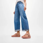 LULU Adjustable Leather Toe-Post Sandals