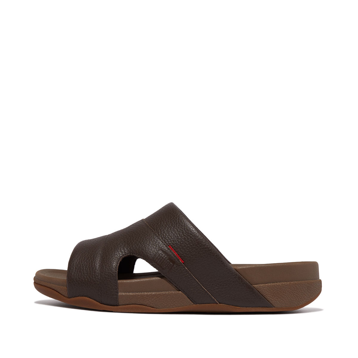 FREEWAY Pool Slide In Leather Chocolate Brown L66 167 2025