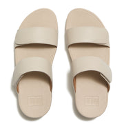 FitFlop LULU Adjustable Leather Slides - Hazy Taupe (FV6-E40