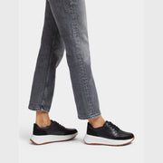 F-MODE Leather/Suede Flatform Sneakers