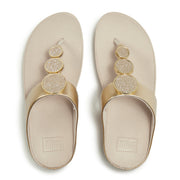 HALO Bead-Circle Metallic Toe-Post Sandals