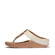 HALO Bead-Circle Metallic Toe-Post Sandals