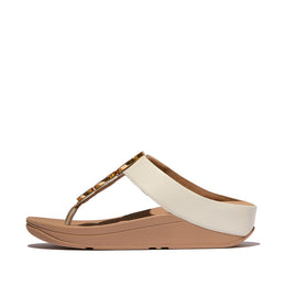 HALO Bead-Circle Metallic Toe-Post Sandals