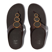 HALO Bead-Circle Metallic Toe-Post Sandals