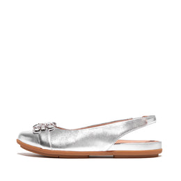 ALLEGRO Jewel-Deluxe Metallic-Leather Slingbacks
