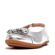 ALLEGRO Jewel-Deluxe Metallic-Leather Slingbacks