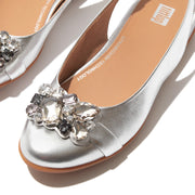ALLEGRO Jewel-Deluxe Metallic-Leather Slingbacks