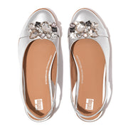 ALLEGRO Jewel-Deluxe Metallic-Leather Slingbacks