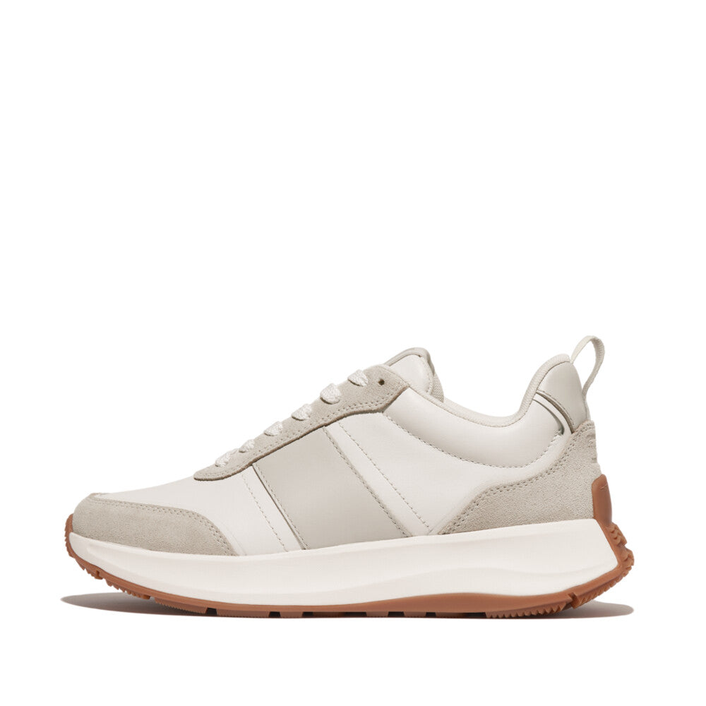 FitFlop - F-Mode Flow Leather/Suede Trainers Urban White main image 0