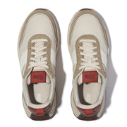 F-MODE Flow Leather/Suede Flatform Trainers