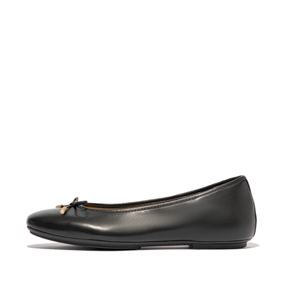Fitflop Women Delicato Bow Soft Leather Ballet Flats |HX8-B41| Classic Beige main image 1