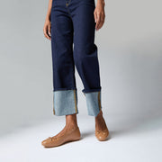 DELICATO Bow Soft Leather Ballet Flats