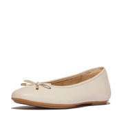 DELICATO Bow Soft Leather Ballerinas