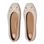 DELICATO Bow Soft Leather Ballerinas