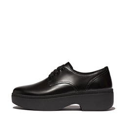 F-LUMA Box-Leather Demi-Wedge Lace-Up Debries