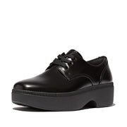 F-LUMA Box-Leather Demi-Wedge Lace-Up Debries