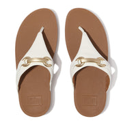 LULU Chunky-Snaffle Leather Toe-Post Sandals