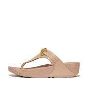FitFlop x Song Hye Kyo <br>LULU Chunky-Snaffle Leather Toe-Post Sandals