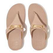 FitFlop x Song Hye Kyo <br>LULU Chunky-Snaffle Leather Toe-Post Sandals