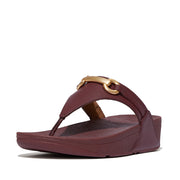 FitFlop x Song Hye Kyo <br>LULU Chunky-Snaffle Leather Toe-Post Sandals
