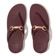FitFlop x Song Hye Kyo <br>LULU Chunky-Snaffle Leather Toe-Post Sandals