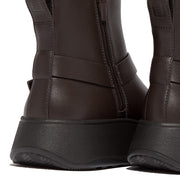 FitFlop x Song Hye Kyo <br>F-MODE Folded-Knot Leather Flatform Chelsea Boots