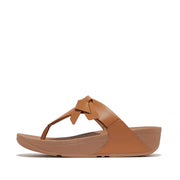 FitFlop x Song Hye Kyo <br>LULU Folded-Knot Leather Toe-Post Sandals