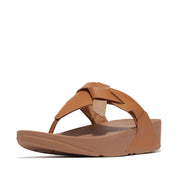 FitFlop x Song Hye Kyo <br>LULU Folded-Knot Leather Toe-Post Sandals