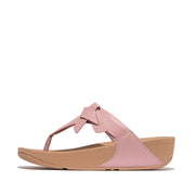 FitFlop x Song Hye Kyo <br>LULU Folded-Knot Leather Toe-Post Sandals