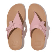 FitFlop x Song Hye Kyo <br>LULU Folded-Knot Leather Toe-Post Sandals