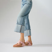 FitFlop x Song Hye Kyo <br>LULU Folded-Knot Leather Toe-Post Sandals
