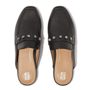 DELICATO Crystal-Cluster Soft Leather Mules