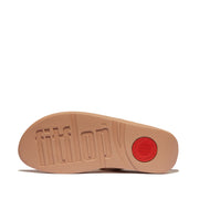 FINO Resin-Hoop Leather Toe-Post Sandals