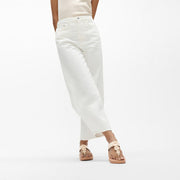 FINO Resin-Hoop Leather Toe-Post Sandals