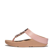 FINO Resin-Hoop Leather Toe-Post Sandals
