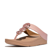 FINO Resin-Hoop Leather Toe-Post Sandals