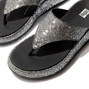 F-MODE Glitterball Flatform Toe-Post Sandals