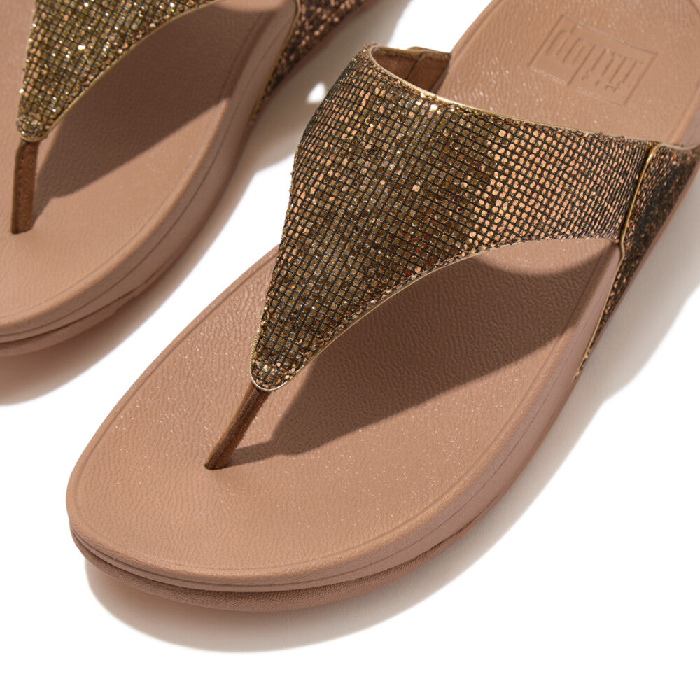 FitFlop LULU Glitterball Toe Post Sandals Old Gold IF9 B94 FitFlop fitflop-lulu-glitterball-toe-post-sandals-old-gold-if9-b94-fitflop