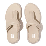F-MODE Adjustable Padded-Leather Flatform Toe-Thongs