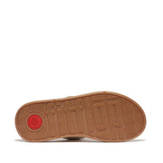 F-MODE Adjustable Padded-Leather Flatform Toe-Thongs